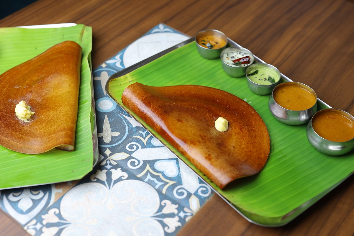 Moksham Signature Benne Dosa on Brass Plate